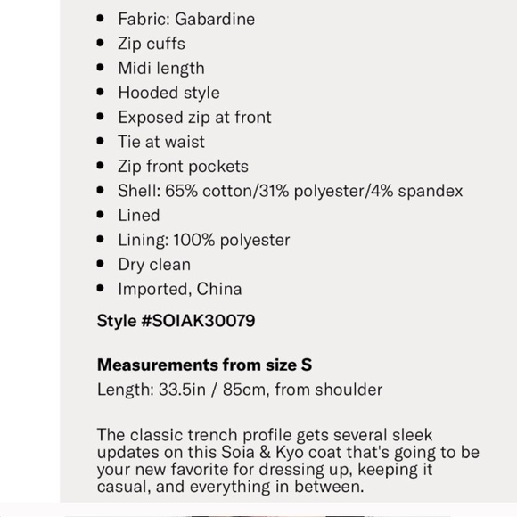 Soia & Kyo Trench Coat - Picture 7 of 9